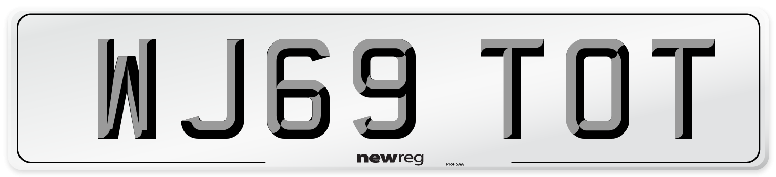 WJ69 TOT Number Plate from New Reg